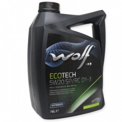 Моторное масло WOLF ECOTECH 5W-20 SP/RC D1-3