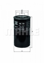Фильтр масляный MAHLE/KNECHT OC 70