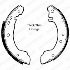 Колодки тормозные барабанные DELPHI LS1620